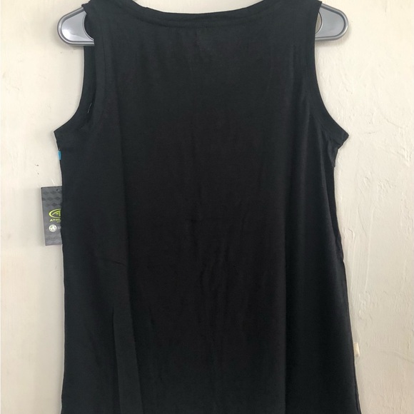 ATHLETIC WORKS Womens Tank Top XS 0-2 Graphics Black New - Picture 10 of 12